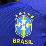 2022/23 Brazil Away Blue Player Version Jersey