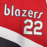 1983/84 Trail Blazers DREXLER #22 Red  Retro NBA Jerseys 热压