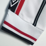1998/99 M Utd White Retro Long Sleeve Soccer Jersey