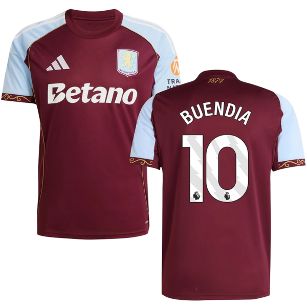 BUENDIA #10 Aston Villa Home Fans Soccer Jersey 2025/26 (League Font 联赛字体 ) ★★