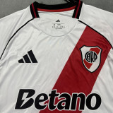 2025/26 River Plate Home White Fans Soccer Jersey 带 新 胸前广告