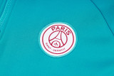 2025 PSG Green Hoody Zipper Jacket Tracksuit