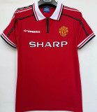 1998-1999 M Utd Home #7 Beckham Retro Soccer Jersey ★★