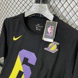 2025 Lakers JAMES #6 Black High Quality Casual T-Shirt  T190