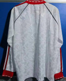1991 M Utd Winners Cup fianl White Long Sleeve Retro Jersey