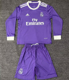 2016/17 RM Away Retro Kids Long Sleeve Soccer Jersey 长袖