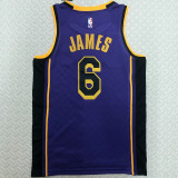 Lakers JAMES #6 Blue NBA Jerseys