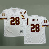 GREEN #28 Men's Washington Commanders Retro NFL Jersey 指挥官
