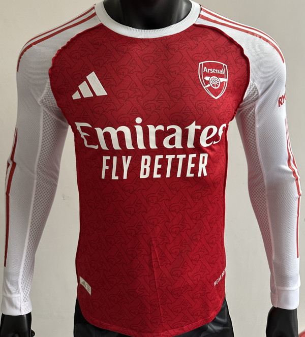 2025/26 ARS Home Red Player Version Long Sleeve Soccer Jersey