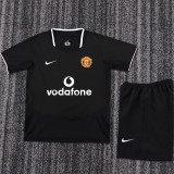 2003/2005 M Utd Away Black Retro Kids Soccer Jersey