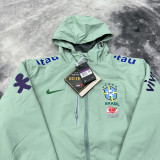2025 Brazil Velvet Thickened warm Green Outdoor Jacket #103加绒冲锋衣