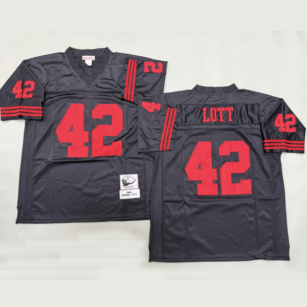 LOTT #42 Men's San Francisco 49ers Retro NFL Jersey 49人