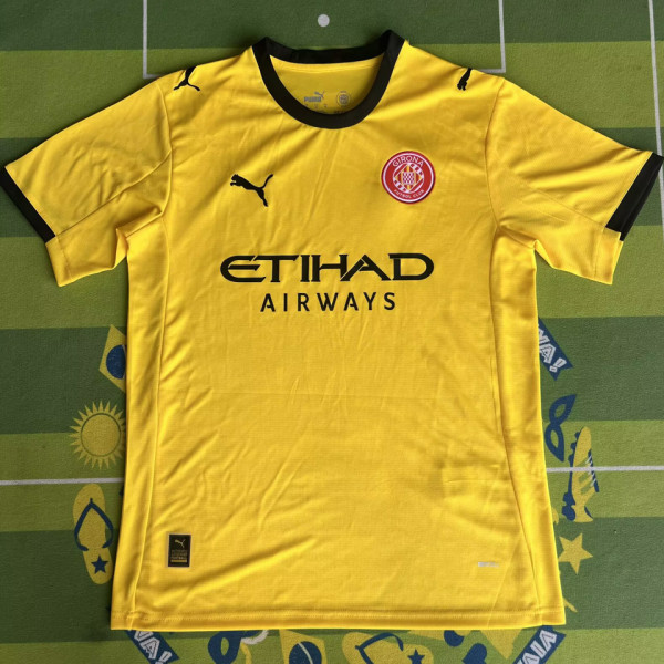 2025/26 Girona Away Yellow Fans Soccer Jersey  赫罗纳