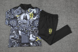 2025 Brazil Black Sweater Tracksuit