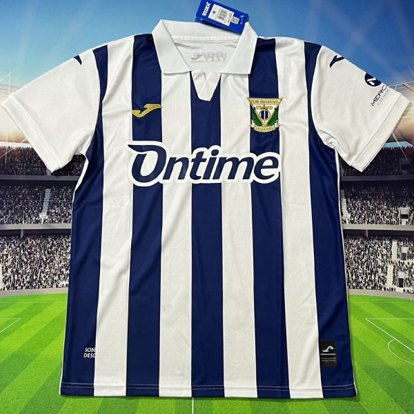 2025/26 LEGANES Home White Fans Soccer Jersey  带胸前广告