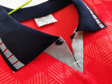 1990 England Away Red Retro Soccer Jersey