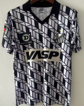 1990 Santos Black White Retro Soccer Jersey