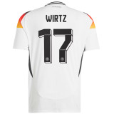 WIRTZ #17 Germany 1:1 Quality Home White Fans Soccer Jersey 2024/25 ★★