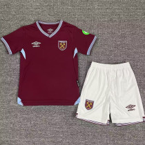 2025/26 West Ham Home Kids Soccer Jersey