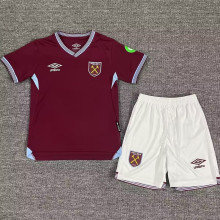 2025/26 West Ham Home Kids Soccer Jersey