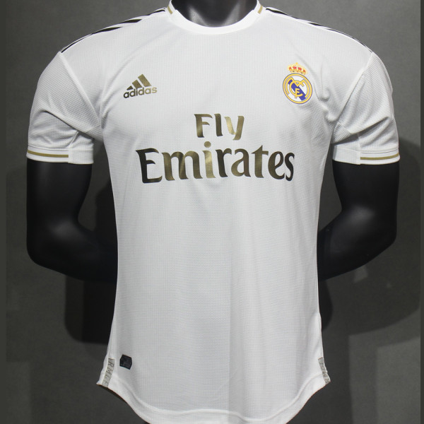 2019/20 RM Home White Retro Player Version Soccer Jersey 球员版