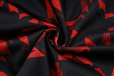 2025 M Utd Black Red Kids Sweater Tracksuit