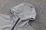 2024/25 BA  Grey Hoody Zipper Jacket Tracksuit 黑标