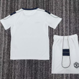 2000/2001 M Utd Away White Retro Kids Soccer Jersey