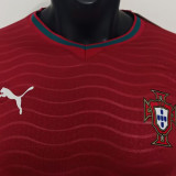 2026/27 Portugal Home Red Player Version Long Sleeve Soccer Jersey