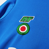 1987/88 Napoli Home Blue Retro Long Sleeve Soccer Jersey