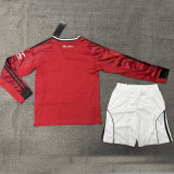 2025/26 M Utd Home Red Kids Long Sleeve Soccer Jersey  长袖童装