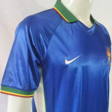 1998 Portugal Away Blue Retro Soccer Jersey