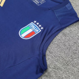 2025 Italy Sapphire Blue Vest Training Jersey(A Set)