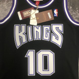 2001/02 Kings BIBBY #10 Black Retro NBA Jerseys 热压