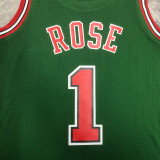 2008/09 Bulls ROSE #1 Retro Green NBA Jerseys热压