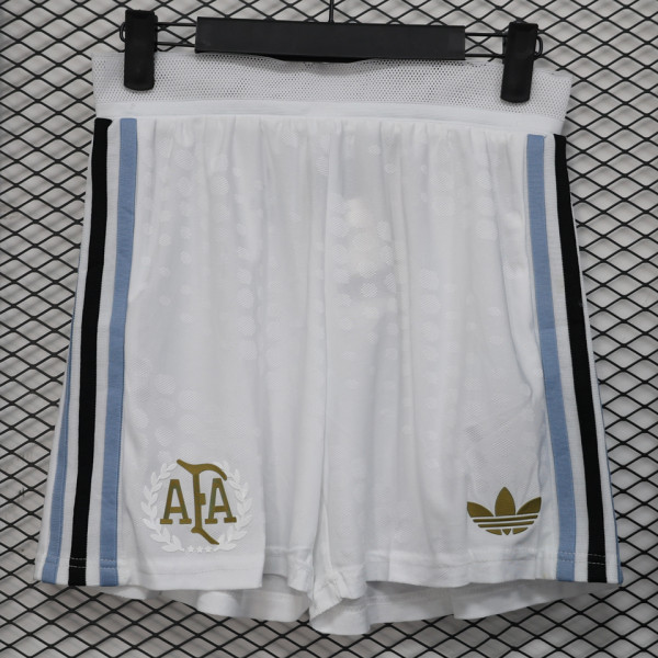 2024/25 Argentina 50th Anniversary Player Version White Shorts Pants 球员版