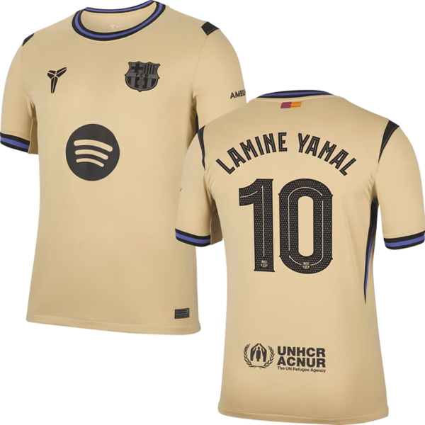 LAMINE YAMAL #10 BA 1:1 Quality Away Fans Soccer Jersey 2025/26 (UCL Font 欧冠字体 有号下广告) ★★