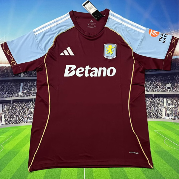 2025/26 Aston Villa Home Fans Soccer Jersey