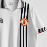 1975/1980 M Utd Away White Retro Soccer Jersey