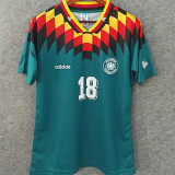 1994 Germany Away Green Retro Soccer Jersey