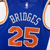 2025 NY Knicks BRIDGES  #25 Blue City Edition NBA Jerseys