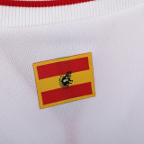 1996 Spain Away White Retro Soccer Jersey
