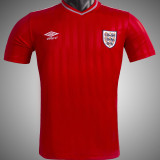 1986 England Away Red Retro Soccer Jersey