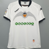 2009 Valencia Home White Retro Soccer Jersey