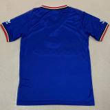 1984 M Utd Away Blue Retro Soccer Jersey