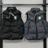 2026/27 Brazil Black Cotton Vest Jacket  J3307 黑色