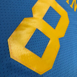 2001/02 Lakers BRYANT #8 Blue Retro NBA Jerseys 热压