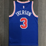 76ers IVERSON #3 Retro Blue NBA Jerseys