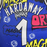 1994/95 Hawks HARDWAY #1 Blue Retro NBA Jerseys 热压