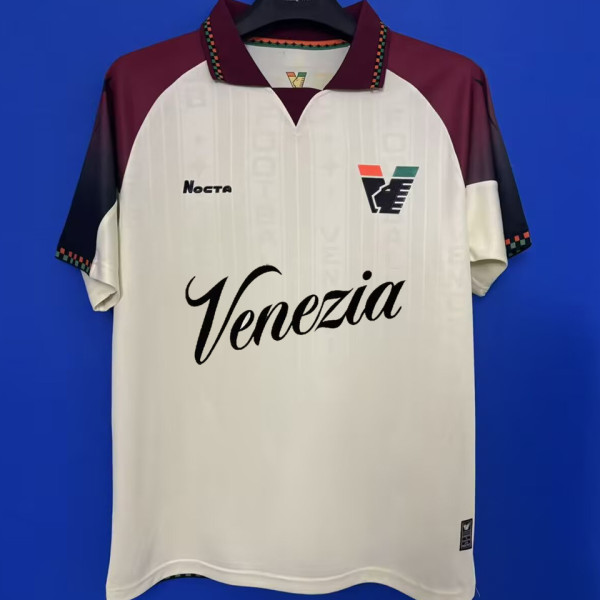 2025/26 Venezia FC Away White Fans Soccer Jersey 带胸前广告 Venezia